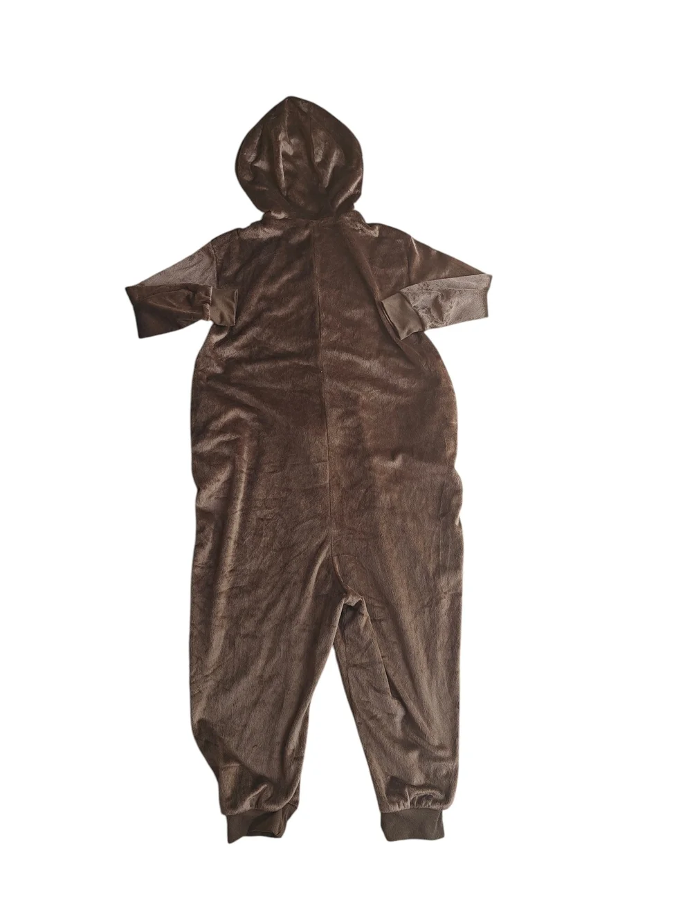 Youth Sasquatch Costume Jumpsuit with Detailed Plush hood Size M